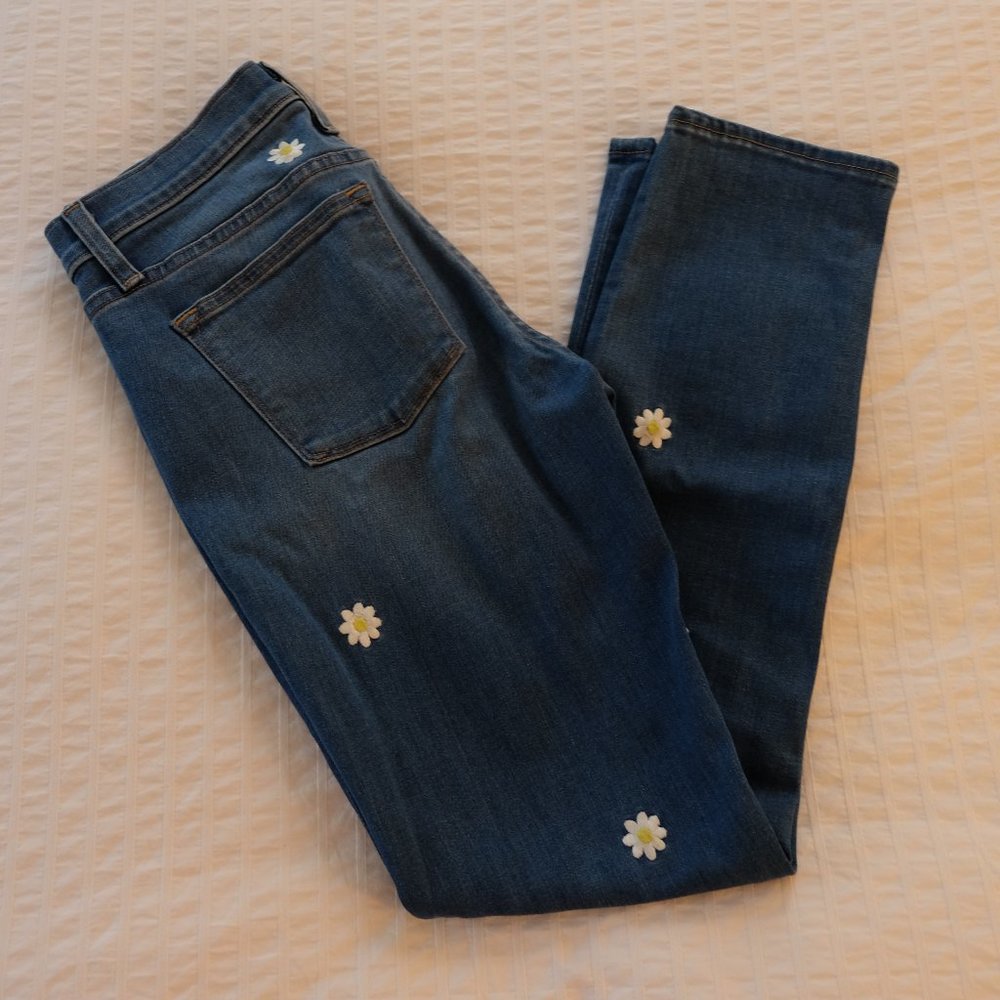 J. Crew Embroidered Slim Broken-In Boyfriend Jean